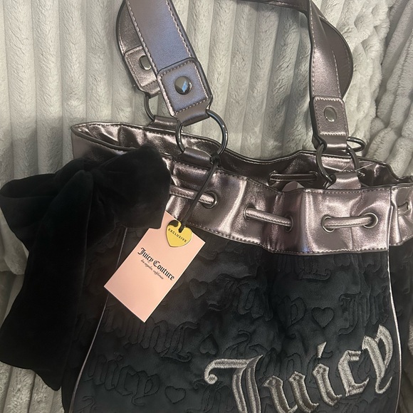 Juicy Couture black daydreamer purse y2k - Picture 2 of 8